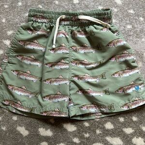 Pink Chicken NY boys Trout Swim Trunks 5y